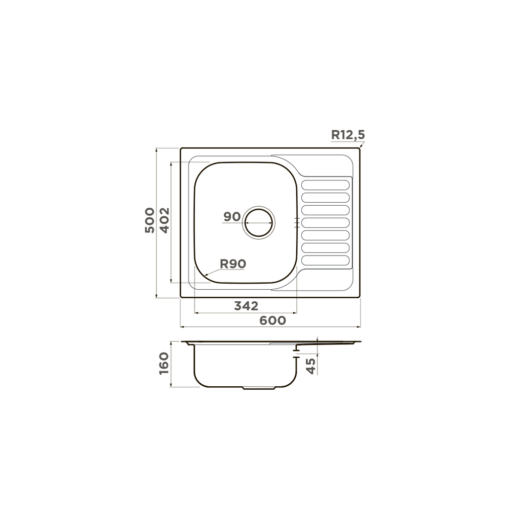 Схема встраивания Omoikiri Kashiogawa 60
