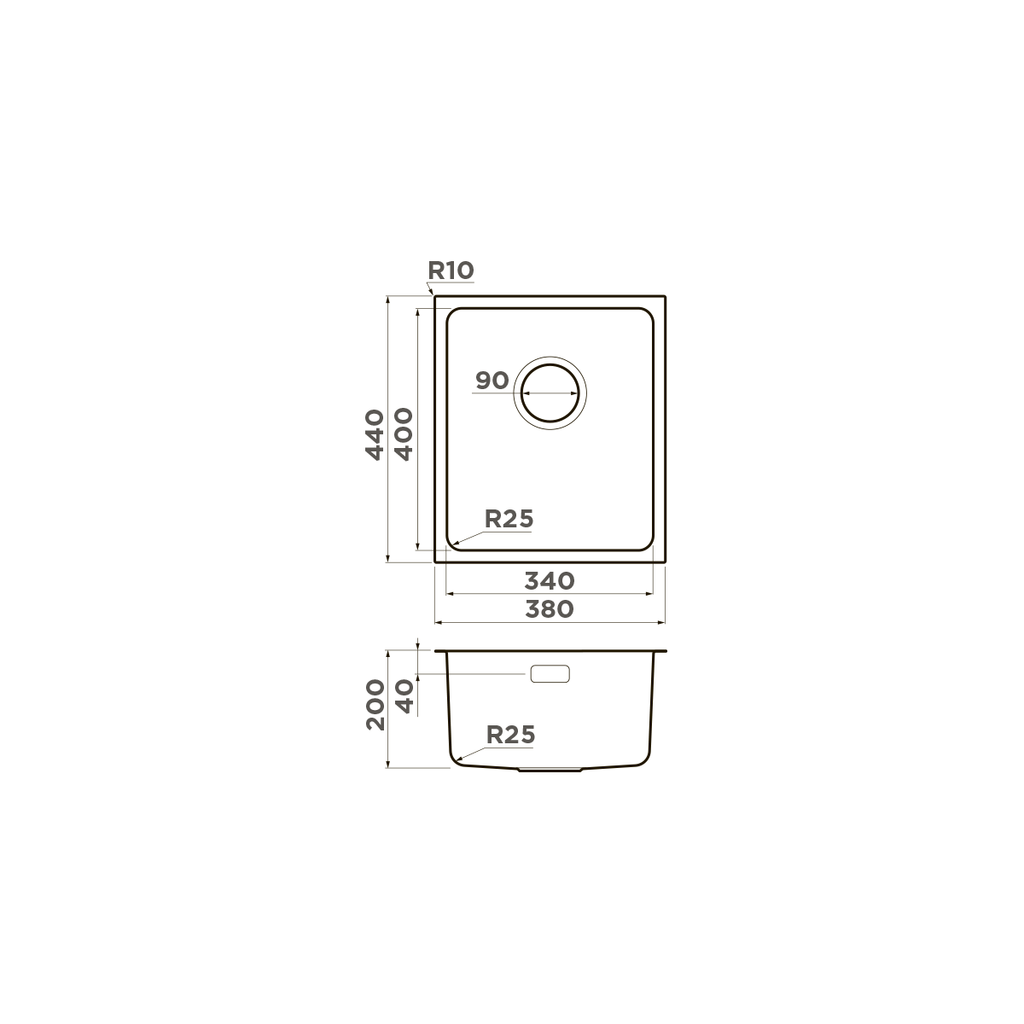 Схема встраивания Omoikiri Tadzava 38-U/I