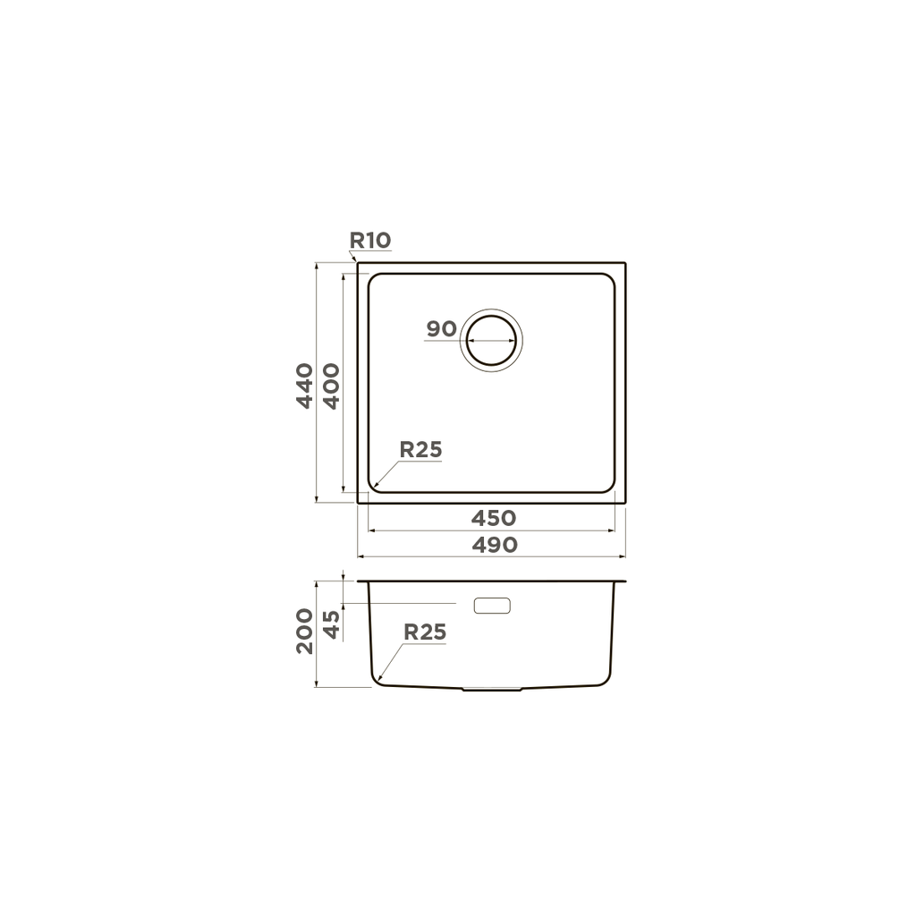 Схема встраивания Omoikiri Tadzava 49-U/I