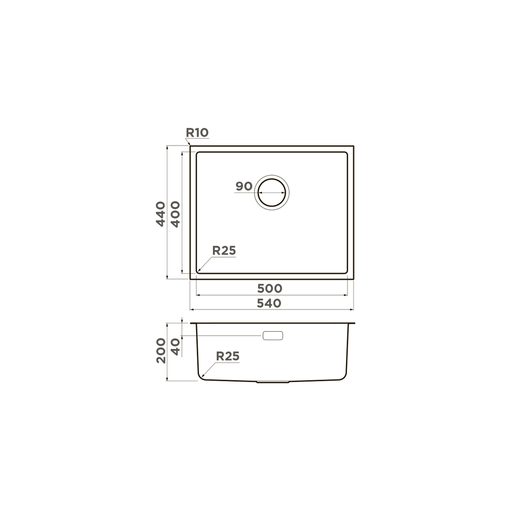 Схема встраивания Omoikiri Tadzava 54-U/I