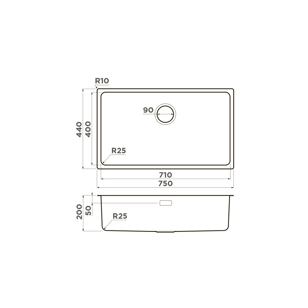 Схема встраивания Omoikiri Tadzava 75-U/I