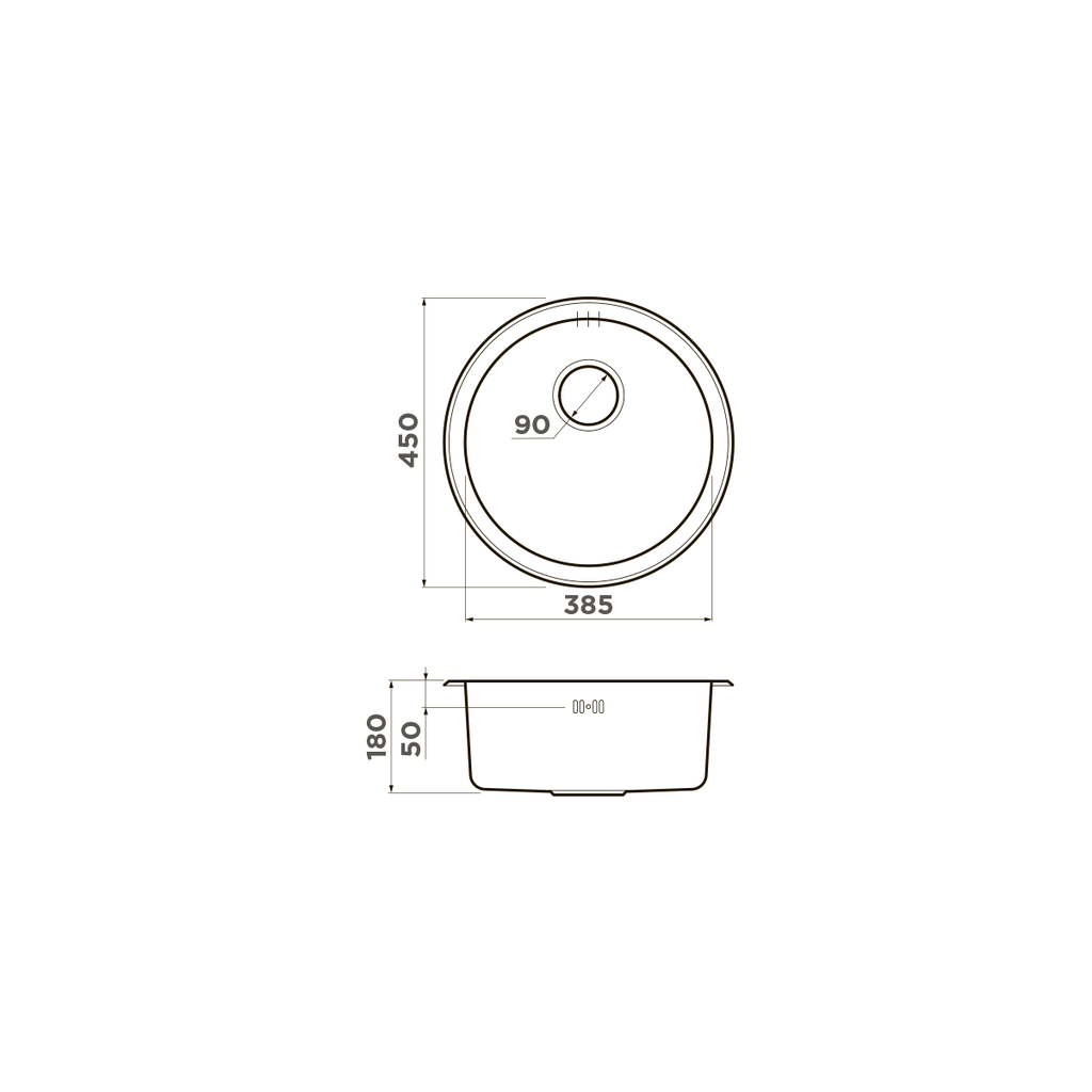 Схема встраивания Omoikiri Toya 45-U/I