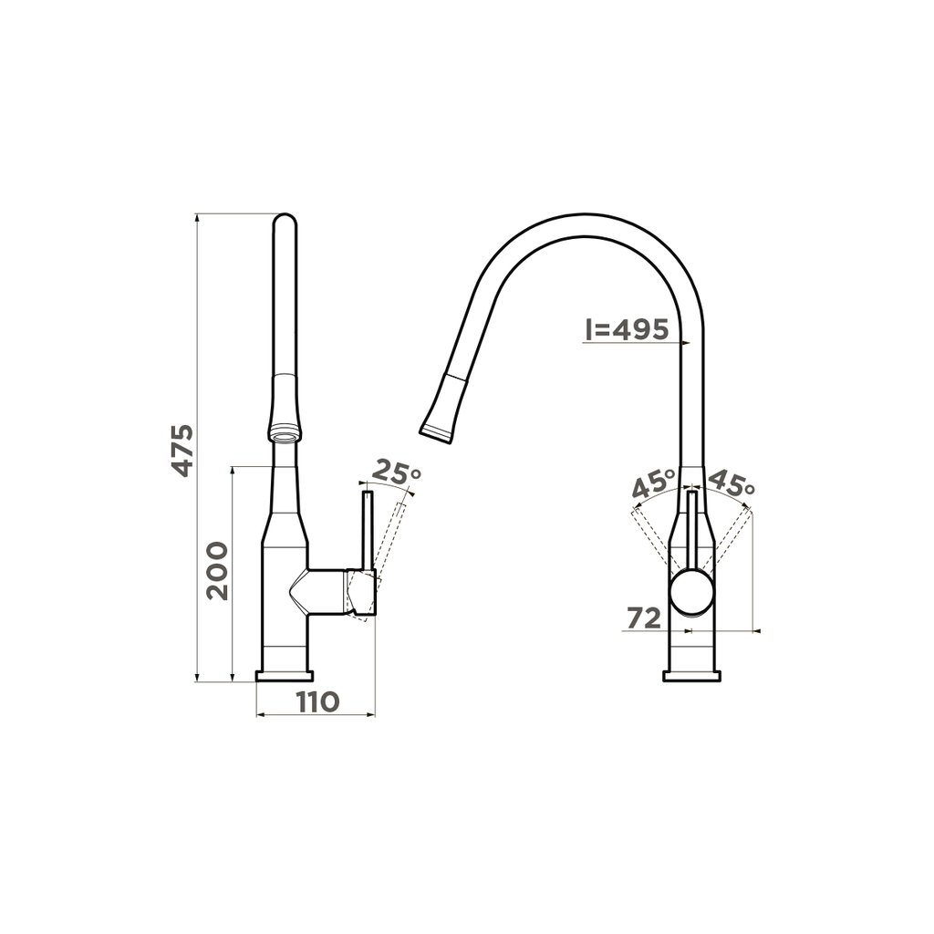 Схема встраивания Omoikiri Yatomi